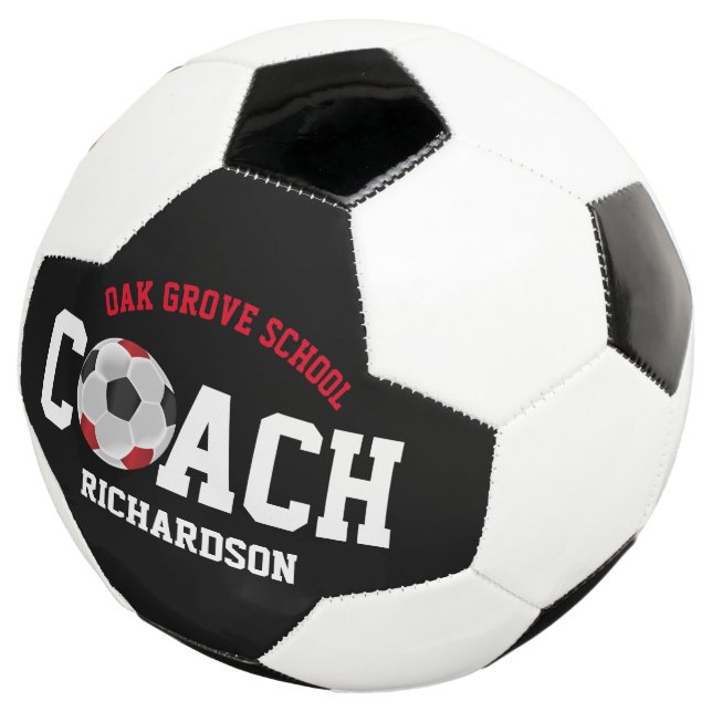Ballon De Foot Entraîneur sportif de football - Rouge (3/4)