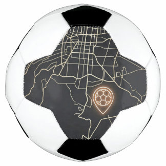 Ballon De Foot Épinglette de carte de NYC minimaliste en ligne po