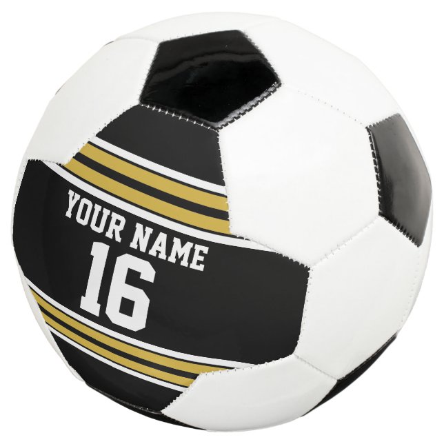 Ballon De Foot Équipe cycliste Black with Gold White Stripes (3/4)