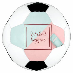 Ballon De Foot Faire Bleu Rose Advenir