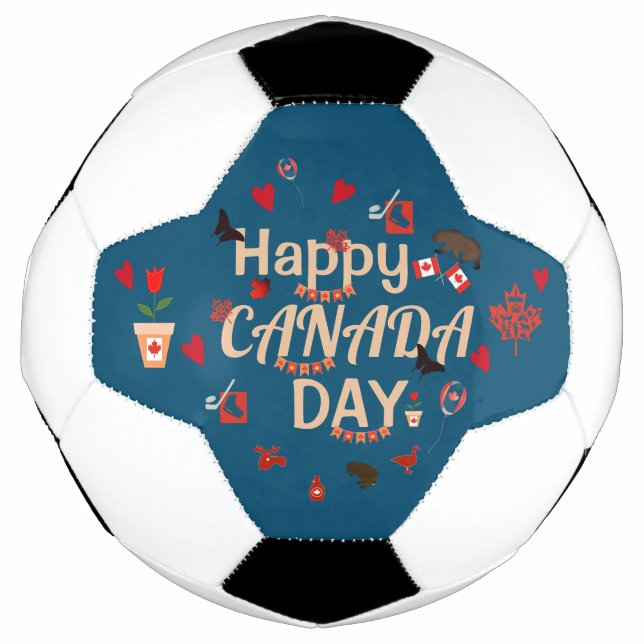 Ballon De Foot Fête du Canada branchée (Devant)