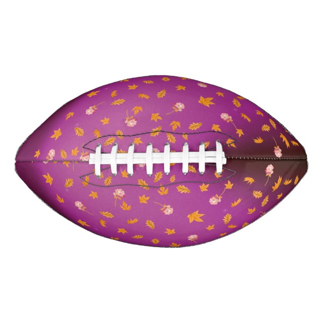 Ballon De Foot Feuilles d'automne et Roses (Devant)