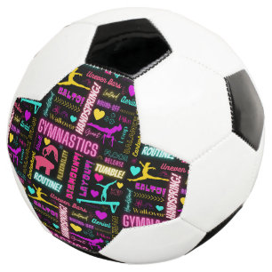 Ballon De Foot Filles colorées Gymnastique Glossaire Typographie