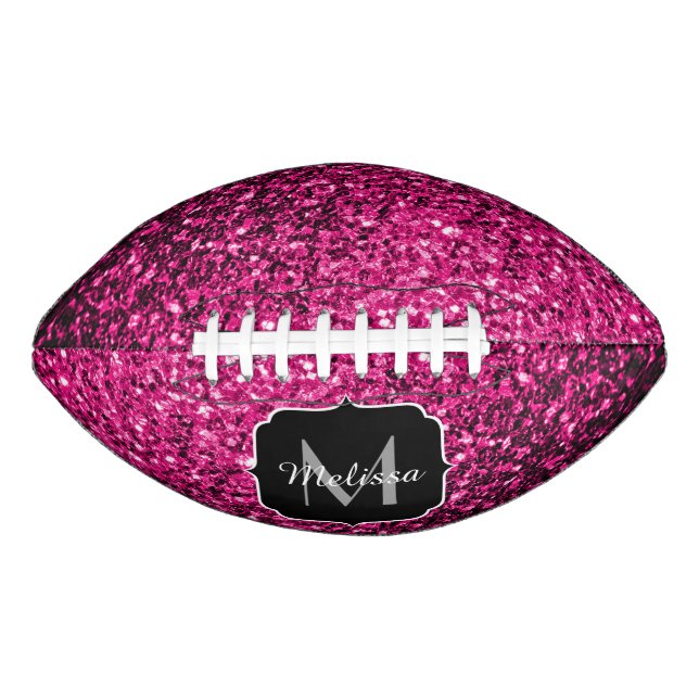 Ballon De Foot Flamme de parties scintillant rose chaud Nom du mo (Devant)