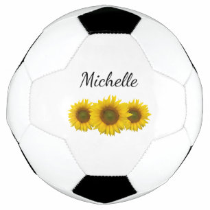Ballon De Foot Fleurs de soleil de pays mignonne fille personnali