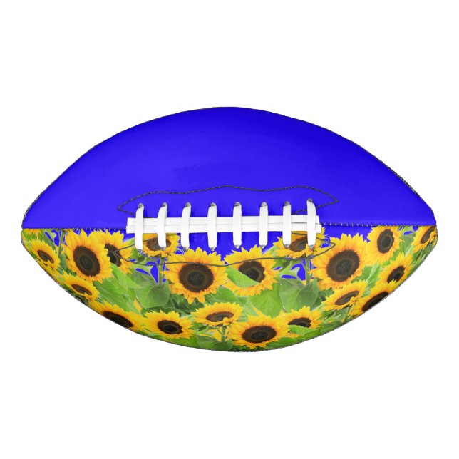 Ballon De Foot Fleurs de soleil - drapeau ukrainien Paix Liberté  (Devant)