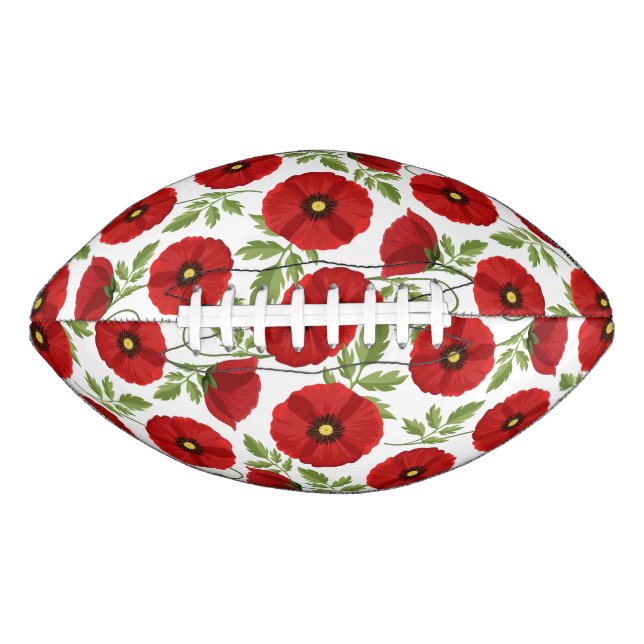 Ballon De Foot Fleurs d'été joyeuses floraison de pavot (Devant)