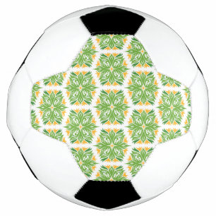 Ballon De Foot Fleurs Vertes, Motif De Fleurs, Modèle Floral