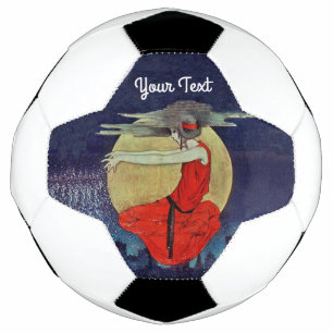 Ballon De Foot Flottante mystérieuse femme ciel de nuit