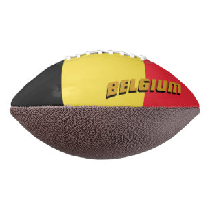 Ballon De Foot Football américain avec drapeau belge / Belgique