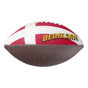 Ballon De Foot Football américain avec drapeau danois / Danemark