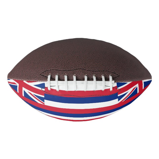 Ballon De Foot Football américain patriotique avec drapeau hawaïe (Devant)