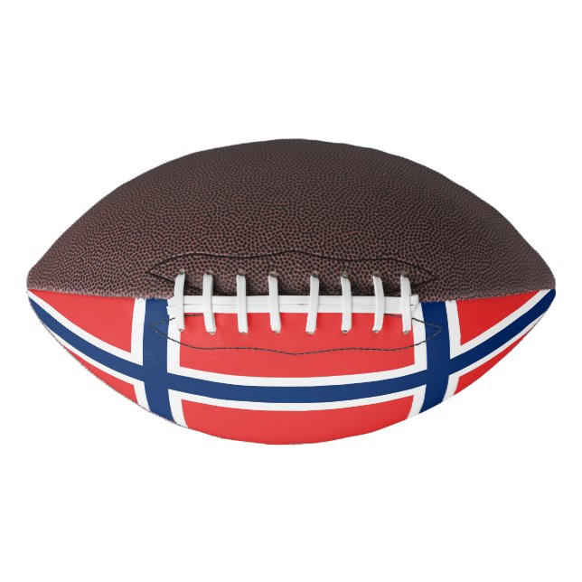 Ballon De Foot Football américain patriotique avec drapeau Norvèg (Devant)