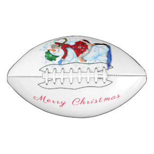 Ballon De Foot Football de Noël Snowman and Girl Dance