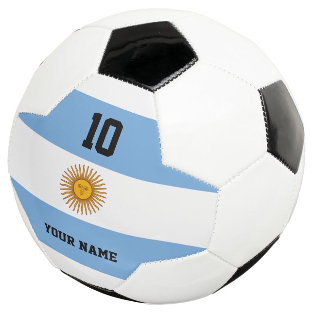 Ballon De Foot Football drapeau argentin avec nom personnalisé (3/4)