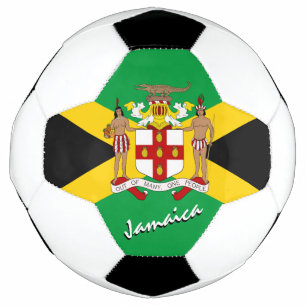 Ballon De Foot Football jamaïcain et drapeau jamaïcain, Emblem /