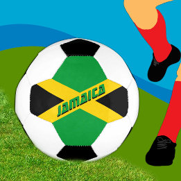 Ballon De Foot Football jamaïcain et drapeau jamaïcain / Sports