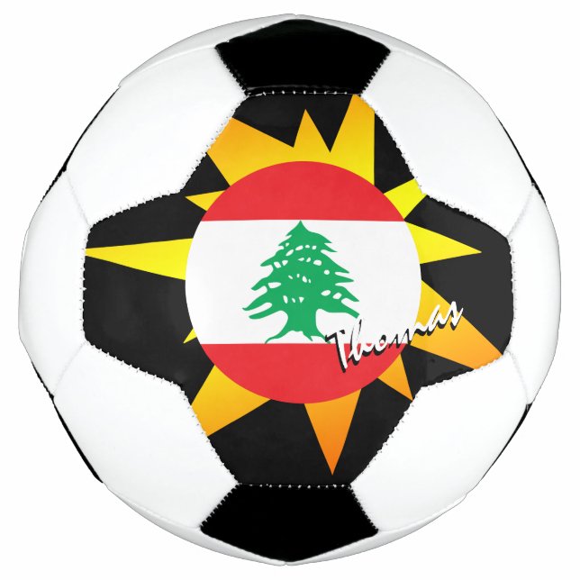Ballon De Foot Football libanais & Drapeau libanais / BANG (Devant)