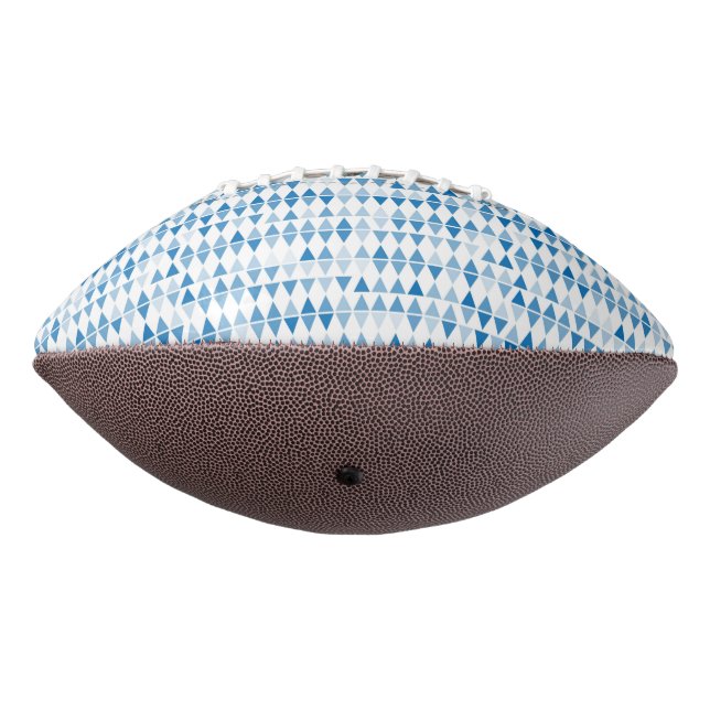 Ballon De Foot Football Motif triangle bleu - moderne géométrique (Tourné à 270°)