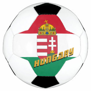 Ballon De Foot Football patriotique hongrois et drapeau hongrois