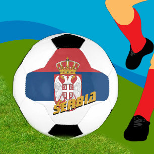 Ballon De Foot Football patriotique serbe & Drapeau serbe / Sport