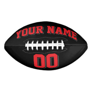 Ballon De Foot Football personnalisé BLACK RED ET CHARCOAL GRAS