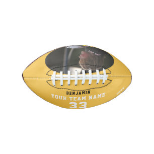 Ballon De Foot Football Personnalisé Nom Jaune Numéro d'équipe Ph