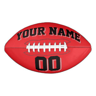 Ballon De Foot Football personnalisé ROUGE NOIR ET ARGENT