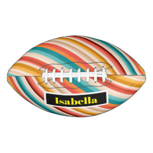 Ballon De Foot Football rétro réparti sur mesure Coloré