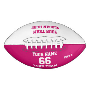 Ballon De Foot Football rose personnalisé avec nom, numéro, éq
