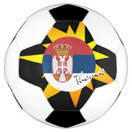Ballon De Foot Football serbe et drapeau serbe / BANG