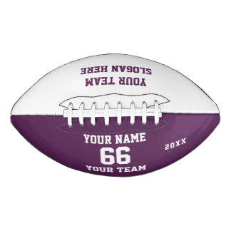 Ballon De Foot Football violet avec nom, nombre, équipe