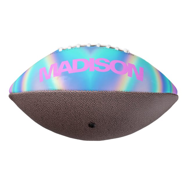 Ballon De Foot Footballs Personnalisé Holographique Girly Unicorn (Tourné à 270°)