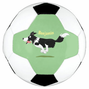 Ballon De Foot Funny Border Collie chien en course dessin animé