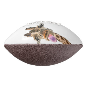 Ballon De Foot Funny Giraffe Tongue Out and Playful Wink - Smile 
