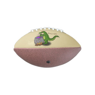 Ballon De Foot Funny green alligator cooking cartoon