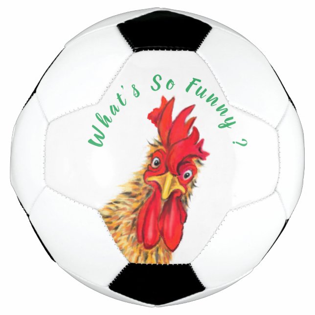 Ballon De Foot Funny Surprised Curious Rooster - What's So Funny (Devant)