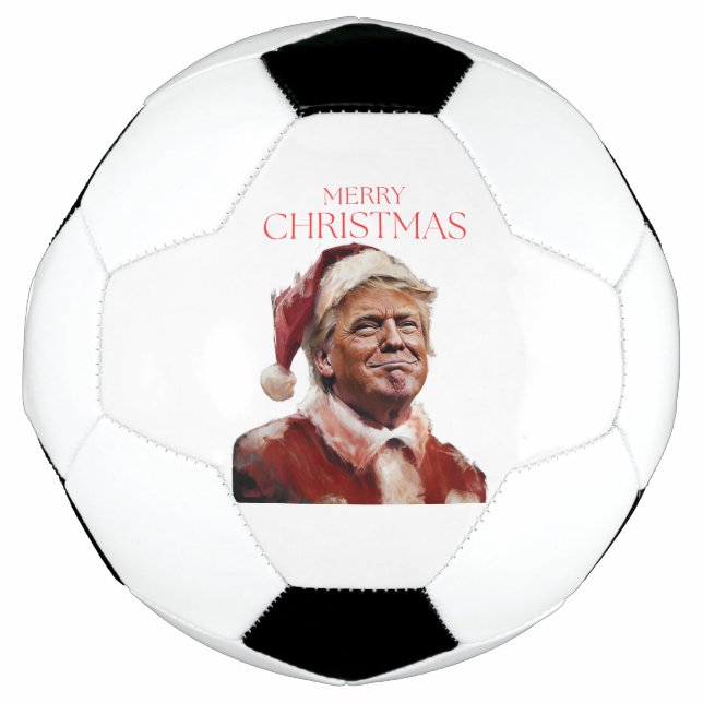 Ballon De Foot Funny Trump Santa Claus Carte de Noël (Devant)