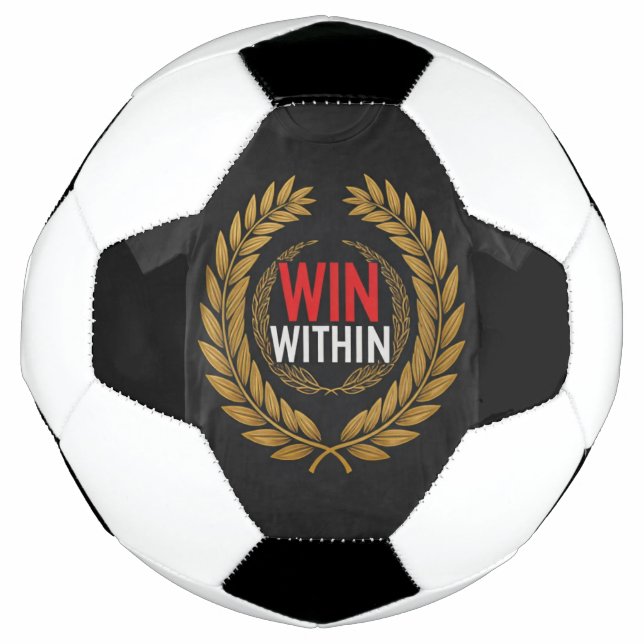 Ballon De Foot "Gagnez à l'intérieur." (Devant)