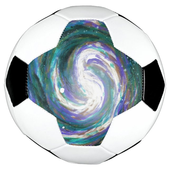 Ballon De Foot Galaxie peinte à la main (Tourné)