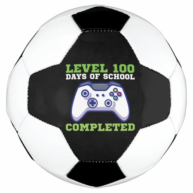 Ballon De Foot Garçons Niveau 100 Jours D'École Terminé (Devant)