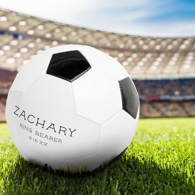 Ballon De Foot Gardien de porte-anneau Mariage customisé (Customized Wedding Ring Bearer Keepsake Soccer Ball)