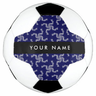 Ballon De Foot Garland de Noël, Bleu, Votre nom, Personnaliser