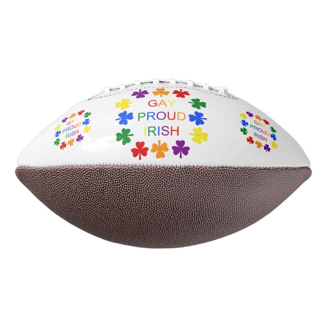 Ballon De Foot Gay Fier Irlandais LGBT Rainbow Shamrocks (Tourné à 270°)