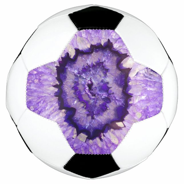 Ballon De Foot Géode d'agate violet tombé (Devant)