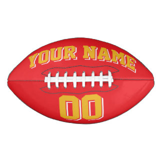 Ballon De Foot GOLD ROUGE ET BLANC Football Personnalisé