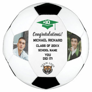 Ballon De Foot Graduation Soccer Personnalisé Photo & Nom Keepsak