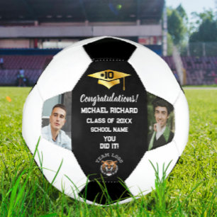 Ballon De Foot Graduation Soccer Personnalisé Photo & Nom Keepsak