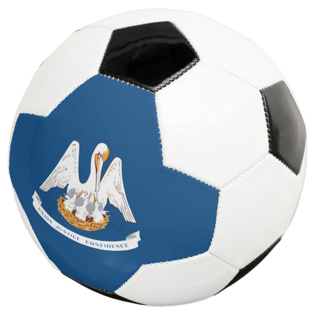 Ballon De Foot Graphique Drapeau Dynamique Louisiane sur un (3/4)