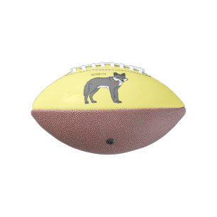 Ballon De Foot Gray wolf with pipe cartoon